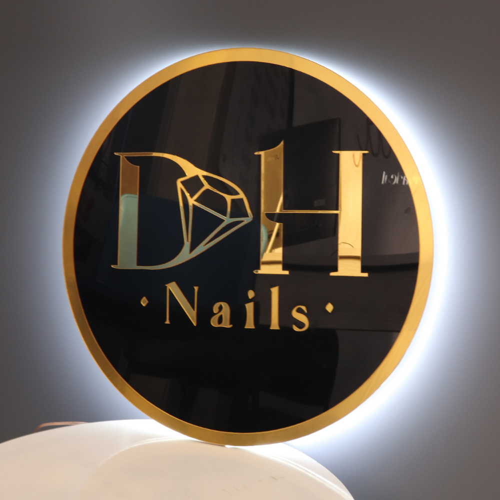 026 | 3mm acrylic circular logo with lighting