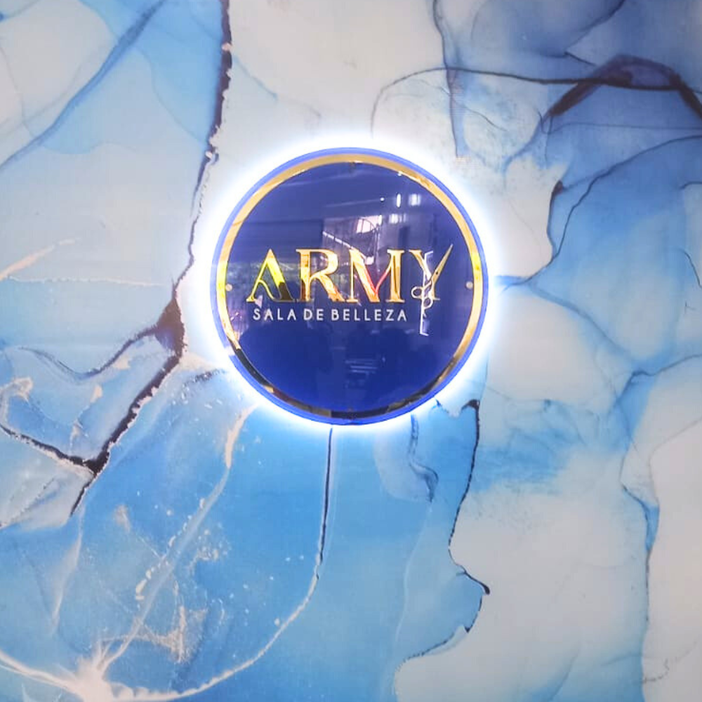 026 | 3mm acrylic circular logo with lighting
