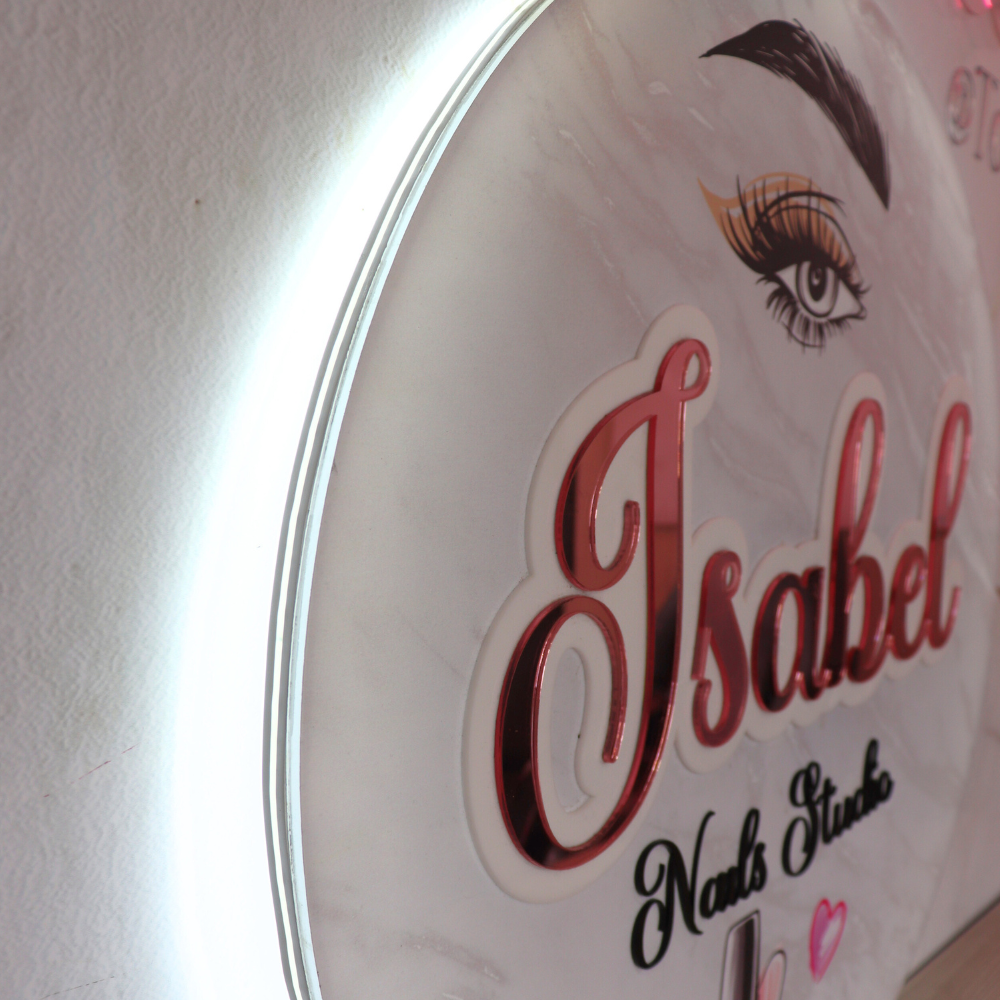 026 | 3mm acrylic circular logo with lighting