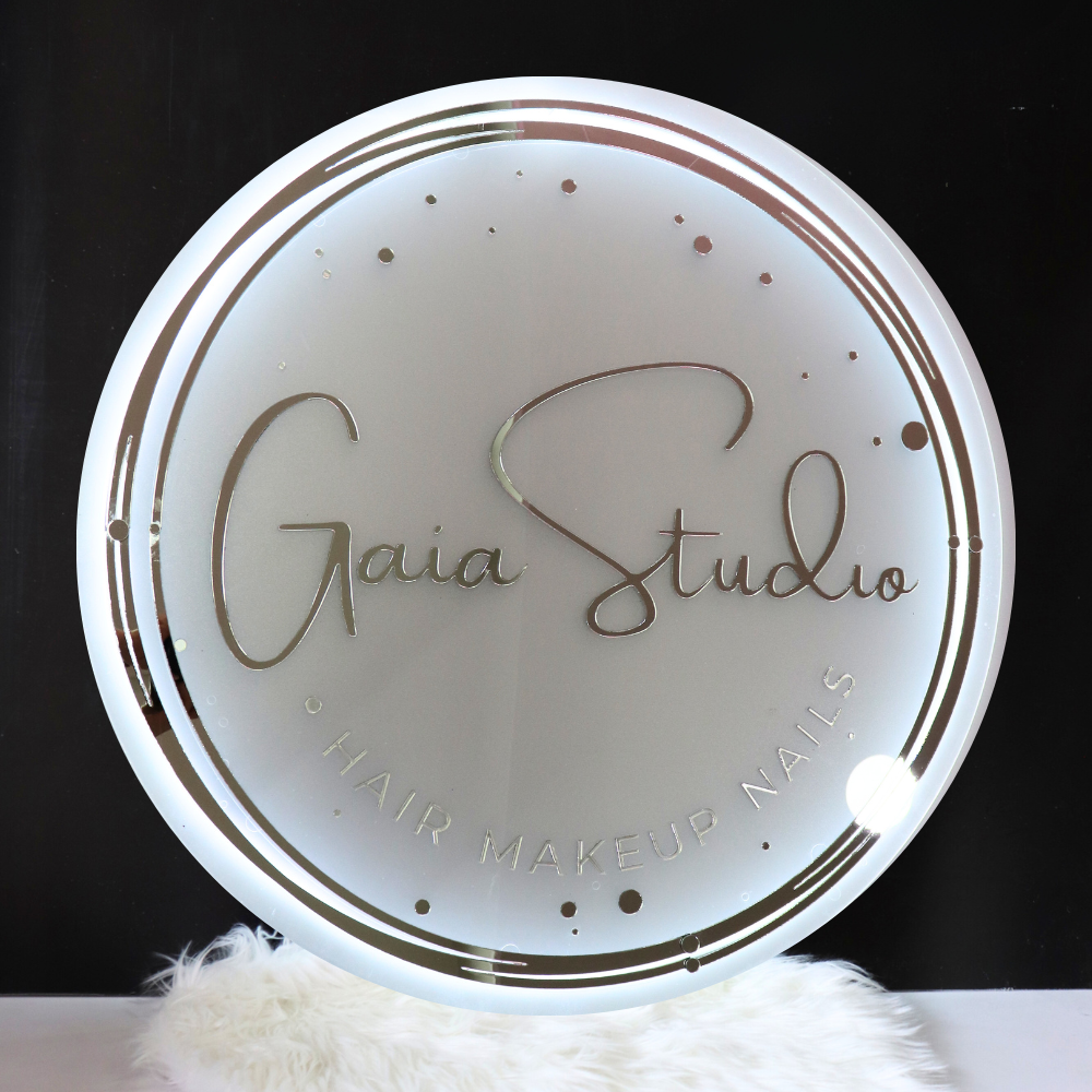 026 | 3mm acrylic circular logo with lighting
