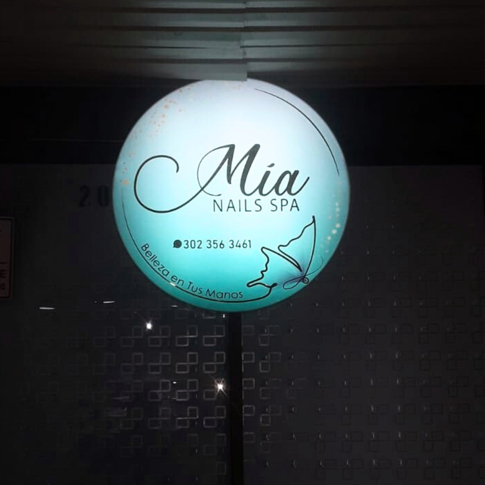 039 | Double-sided chocolate-type circular logo with lighting