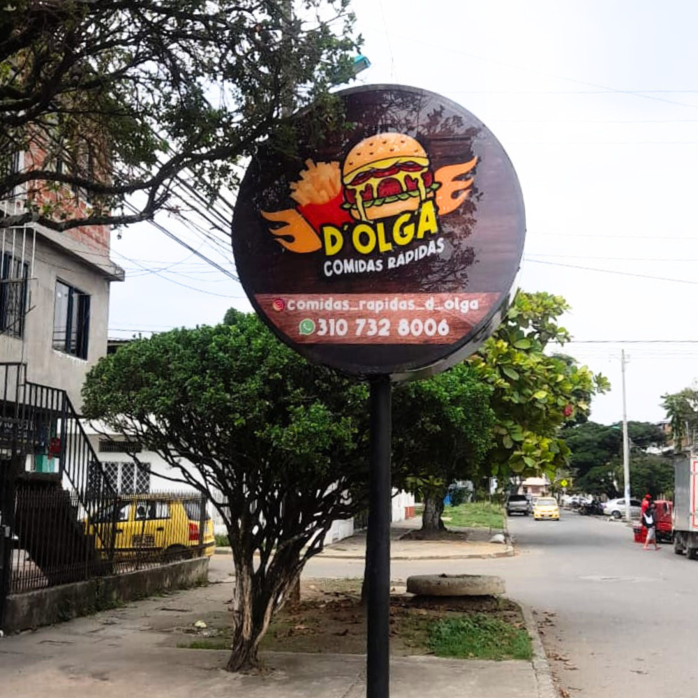 039 | Double-sided chocolate-type circular logo with lighting