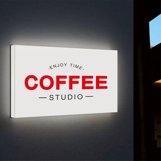 034 | Rectangular 3D acrylic logo with lighting