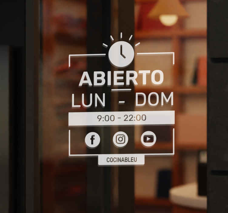046 | Adhesivo horario de atención