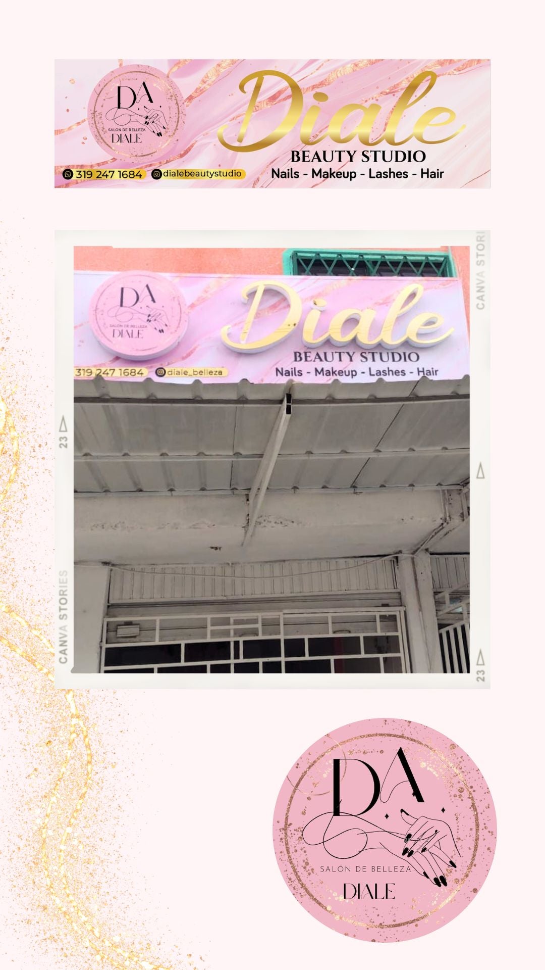 015 | Notice with logo and name in 3D illuminated 2.4mt x 60cm