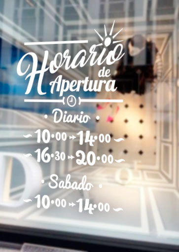 046 | Adhesivo horario de atención